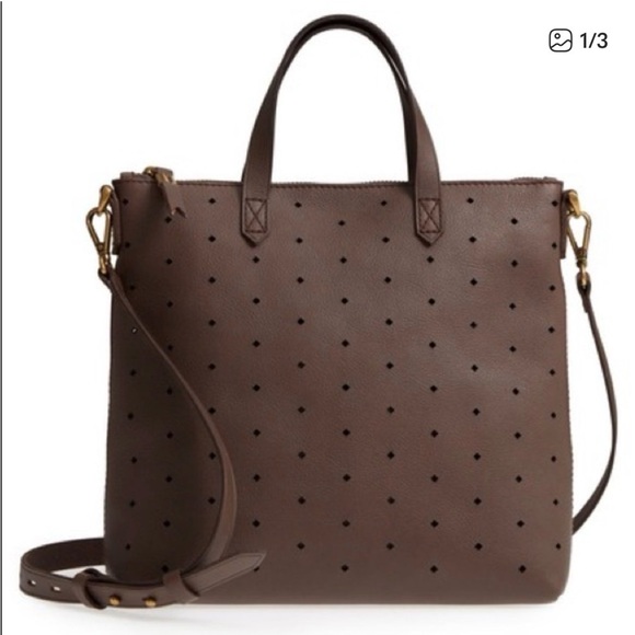 Madewell Handbags - Madewell Mini Transport perforated leather crossbody bag